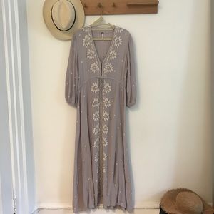 Free people embroidered Fable midi dress